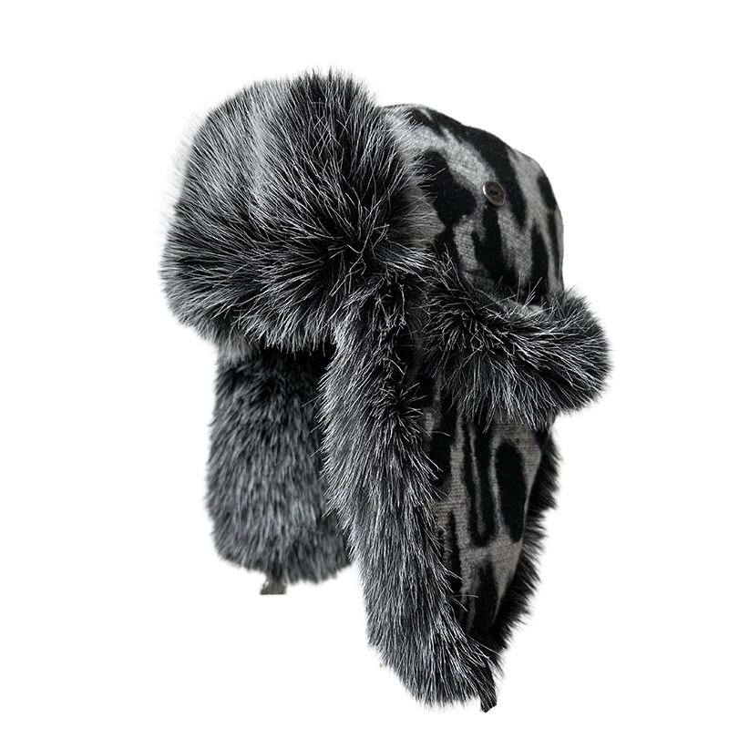 Trapper Hat Ear Flap - Chapéu de Lã com Estampa de