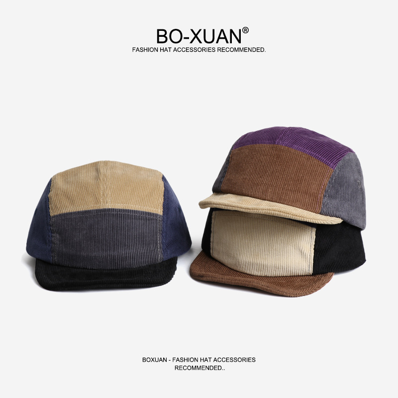 Bonés de Beisebol Retro de Cor - Corduroy Cap 5 Panel avaliação e preço