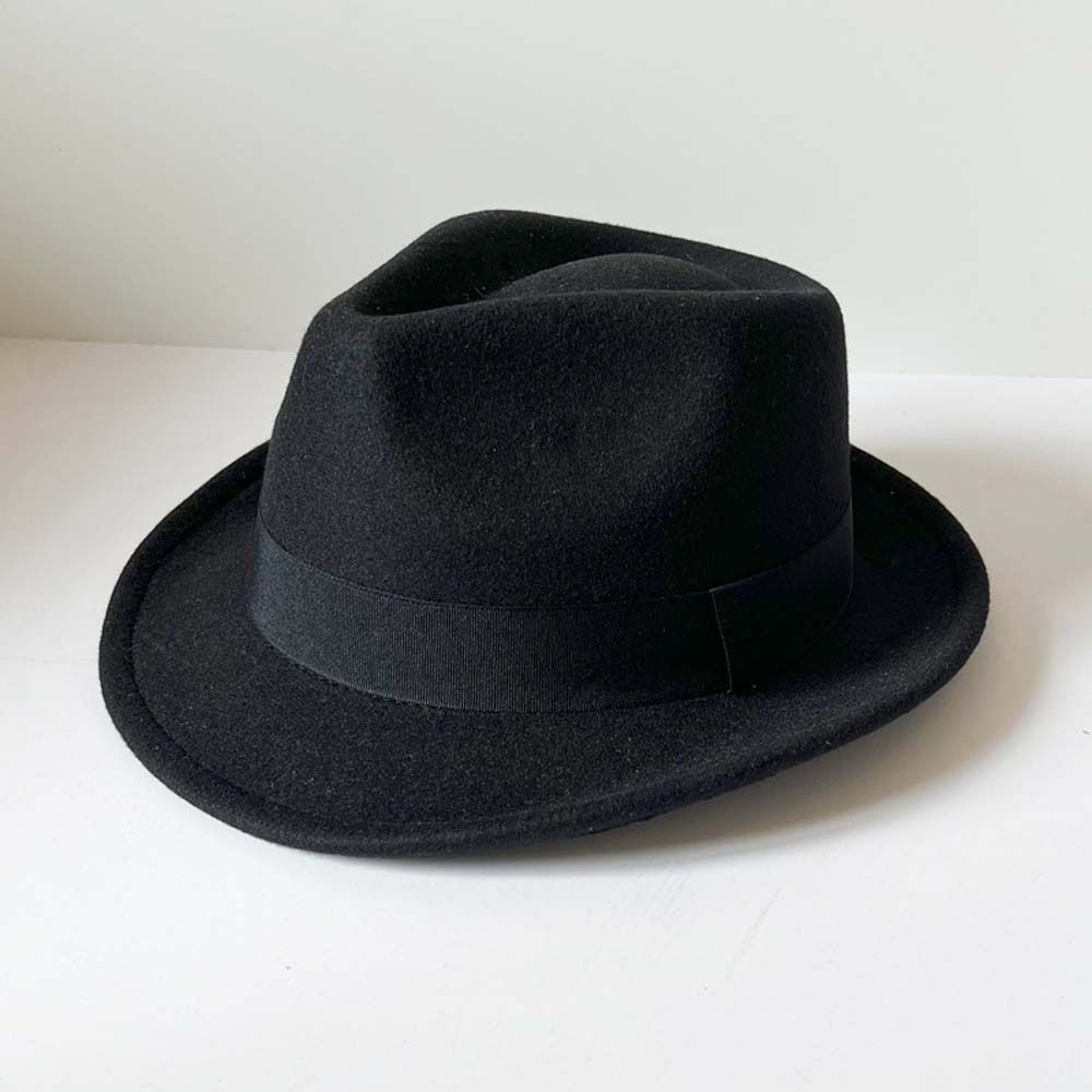 Chapéu Fedora Clássico Jazz, C - Fedora Hat Wool avaliação e preço