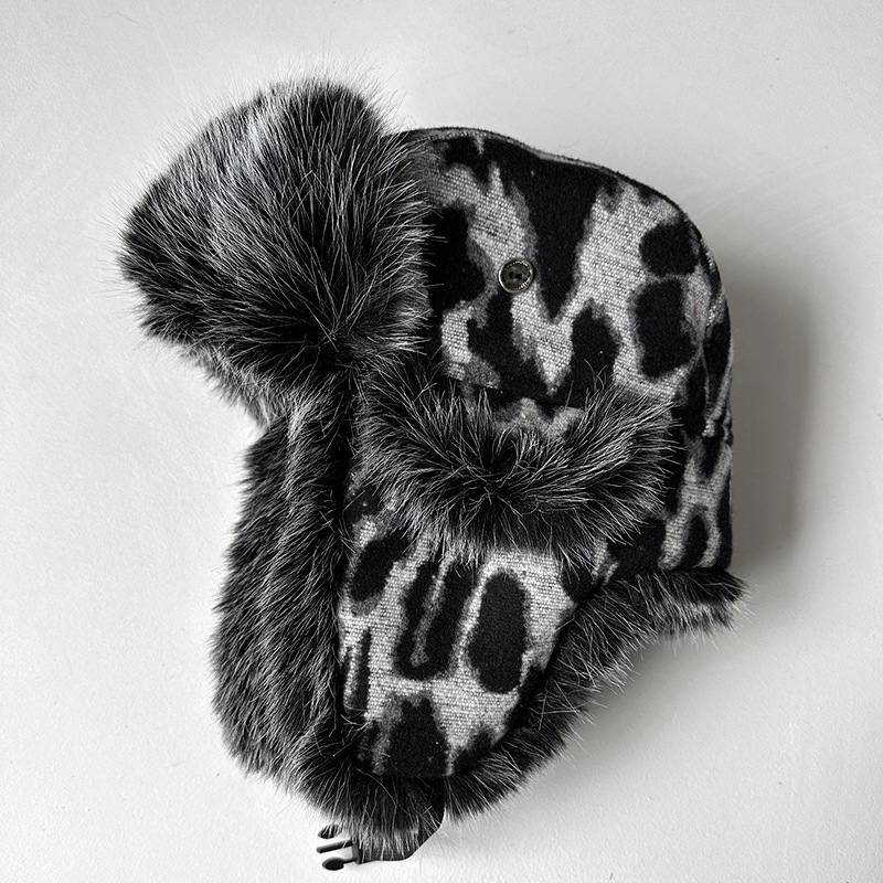 Chapéu de Lã com Estampa de Le - Trapper Hat Ear Flap avaliação e preço